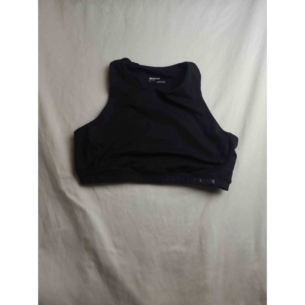 Marmot Womens High Neck Racerback Sports Bra Black Size Large - Picture 1 of 8